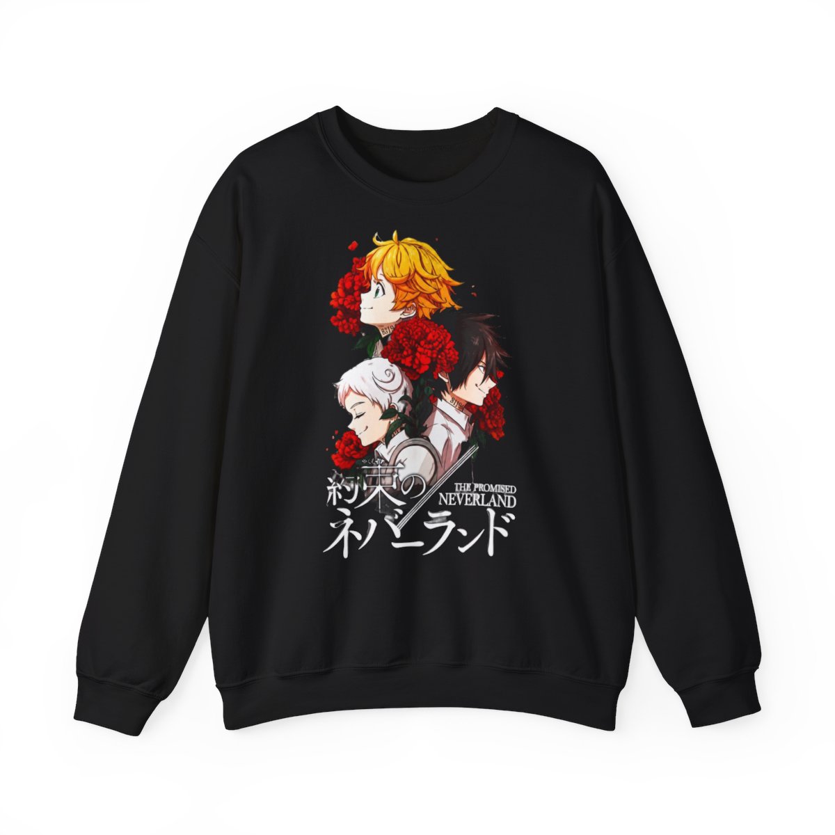Emma, Ray and Norman from the anime The Promised Neverland! Crewneck T-Shirts
