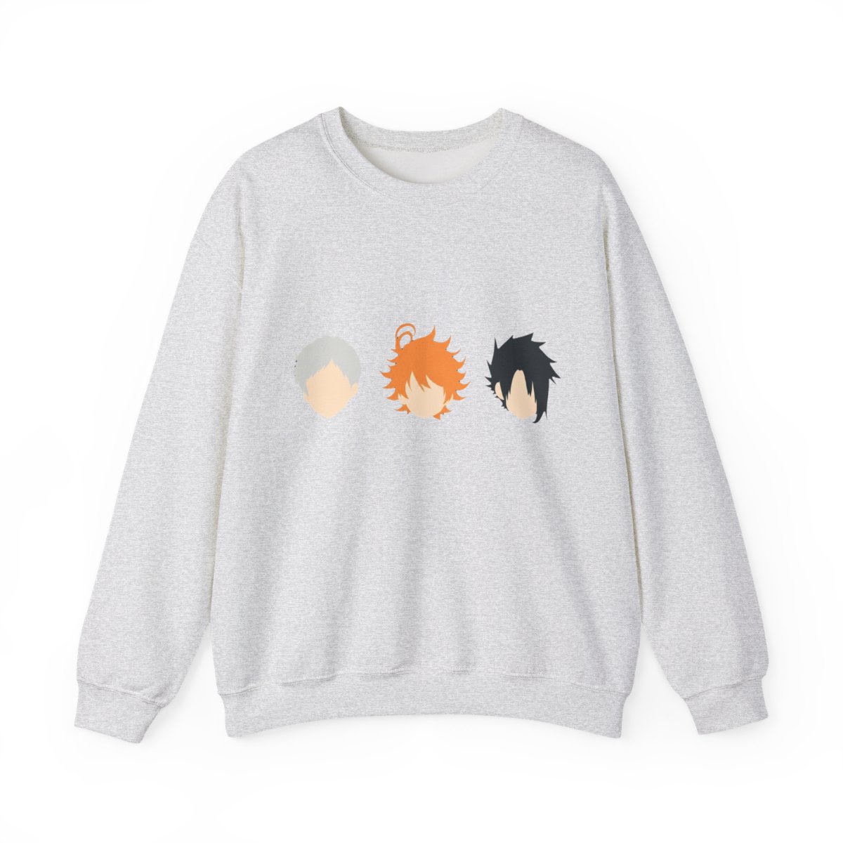 The promised neverland minimal characters Crewneck T-Shirts - alternate angle 2, merchandise