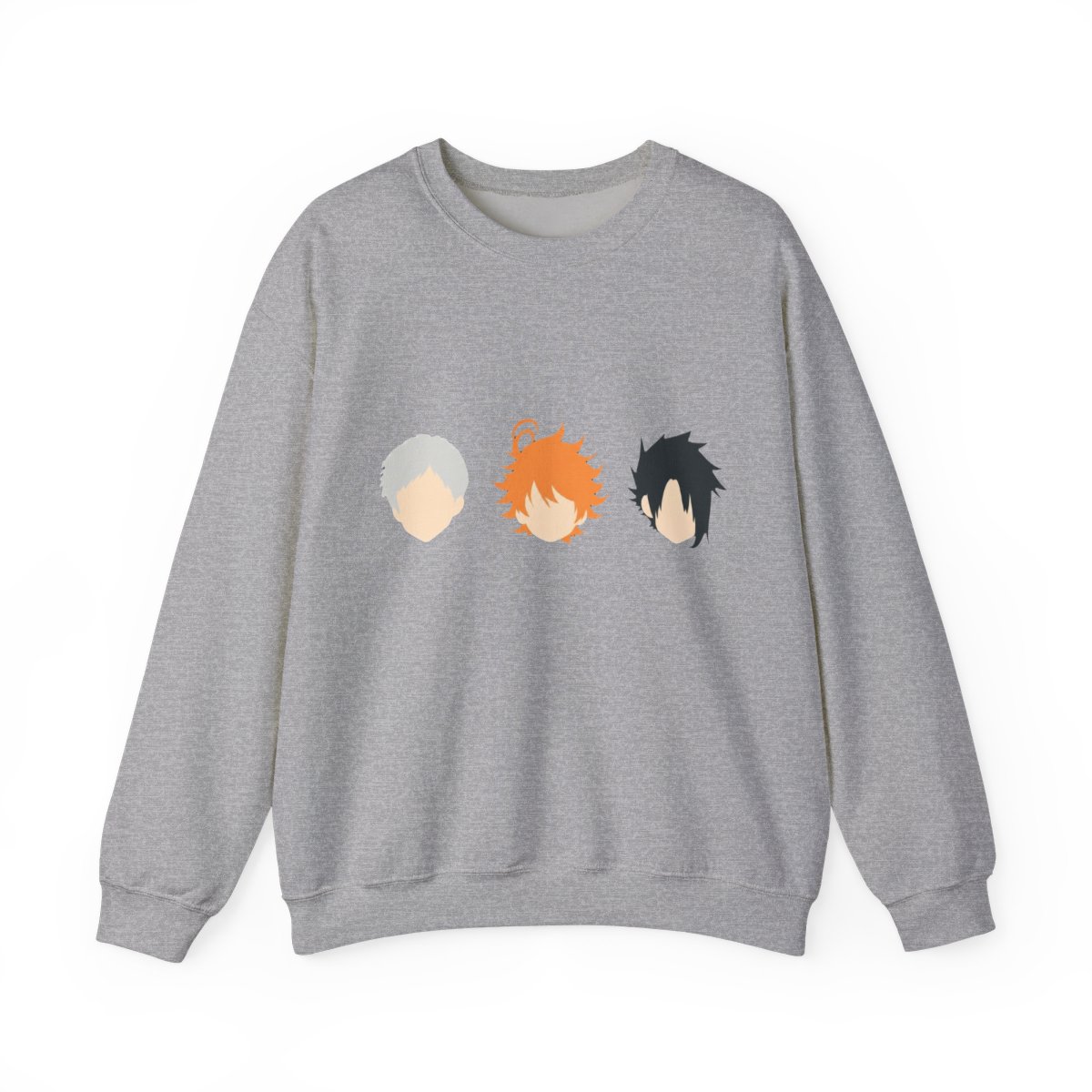The promised neverland minimal characters Crewneck T-Shirts - alternate angle 5, merchandise